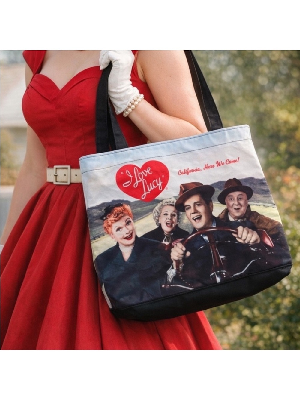 Vintage I Love Lucy Graphic Tote Bag in Multi-Color
